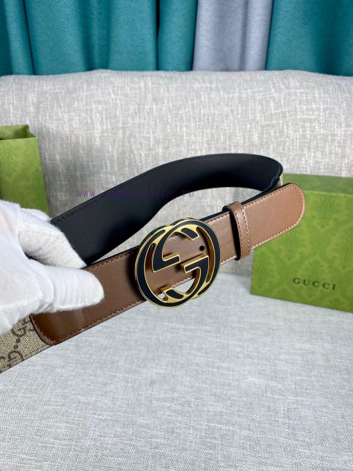 The Gucci belt with a width of 4.0cm made a stunning debut in the 2022 Spring/Summer collect tiq83bsc - Image 4