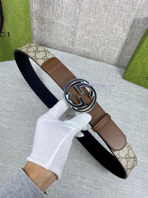 The Gucci belt with a width of 4.0cm made a stunning debut in the 2022 Spring/Summer collect tiq83bsc - Image 7