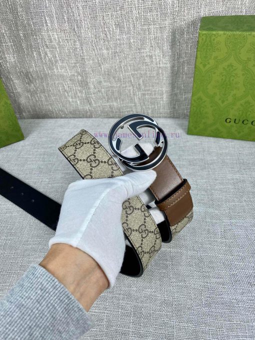 The Gucci belt with a width of 4.0cm made a stunning debut in the 2022 Spring/Summer collect tiq83bsc - Image 10