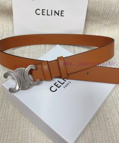 Celine 2.5cm double-sided calf leather top layer customization, with a Triumphal Arch emboss 0m7breba