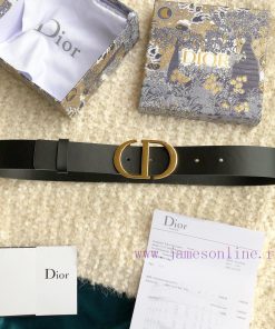 Dior. Dior copper buckle * C D * logo classic style 3.4cm premium calf leather soft waist be mqon09l9