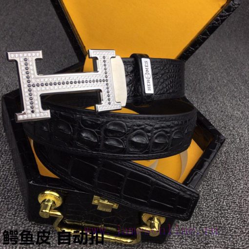 Hermes HERMES crocodile skinDelivery crocodile wooden box, automatic buckleGrade: Imported w t1xbnrq5