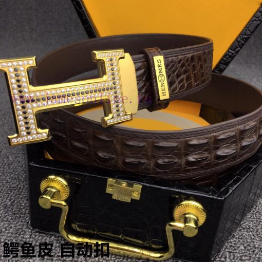 Hermes HERMES crocodile skinDelivery crocodile wooden box, automatic buckleGrade: Imported w tbdb8ejk
