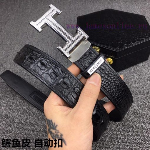 Hermes HERMES crocodile skinDelivery crocodile wooden box, automatic buckleGrade: Imported w t1xbnrq5 - Image 5