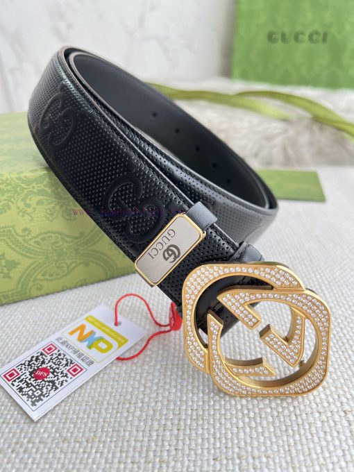 Gucci Gucci Belt ️ BeltHanging buckle, pure steel material with diamond studded buckle head, evswrdpw - Image 2
