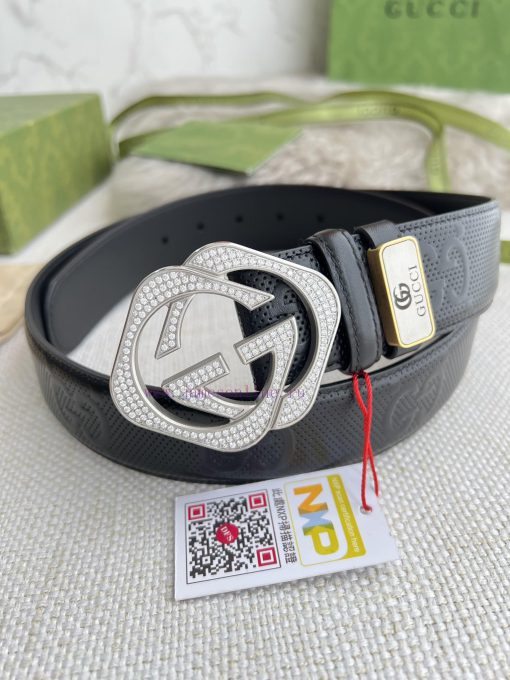 Gucci Gucci Belt ️ BeltHanging buckle, pure steel material with diamond studded buckle head, evswrdpw - Image 5