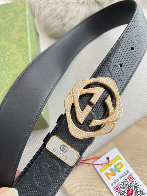 Gucci Gucci Belt ️ BeltHanging buckle, pure steel material with diamond studded buckle head, nbutajwl - Image 5