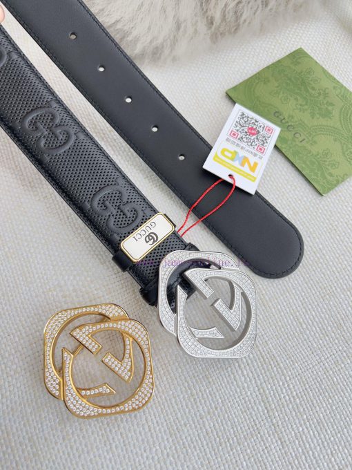 Gucci Gucci Belt ️ BeltHanging buckle, pure steel material with diamond studded buckle head, evswrdpw - Image 7