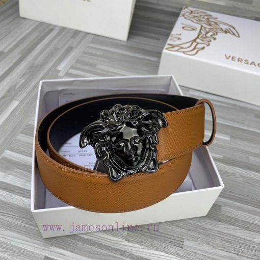 Width 4.0cm Versace This belt is adorned with the iconic Versace Medusa logo buckle, showcas ih0ybynx - Image 4