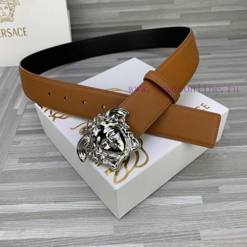 Width 4.0cm Versace This belt is adorned with the iconic Versace Medusa logo buckle, showcas kriqfxy4 - Image 6