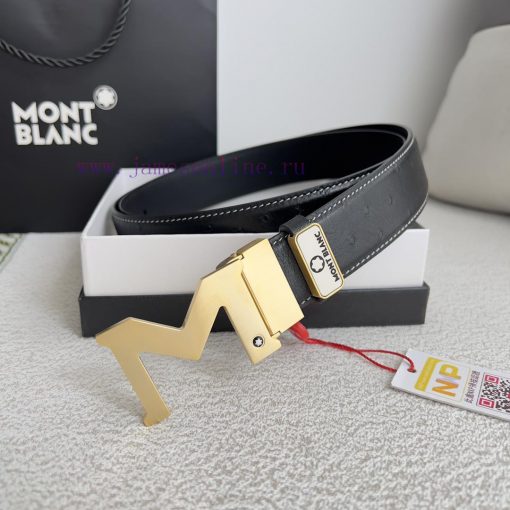 Montblanc Montblanc ️ Belt and beltBuckle, new original classic boutique two-color buckle, p l7h3stw5 - Image 3