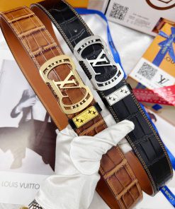 Belt LV Louis Vuitton replica-The belt is made of 100% imported original cowhide, ensuring a swbiflpe