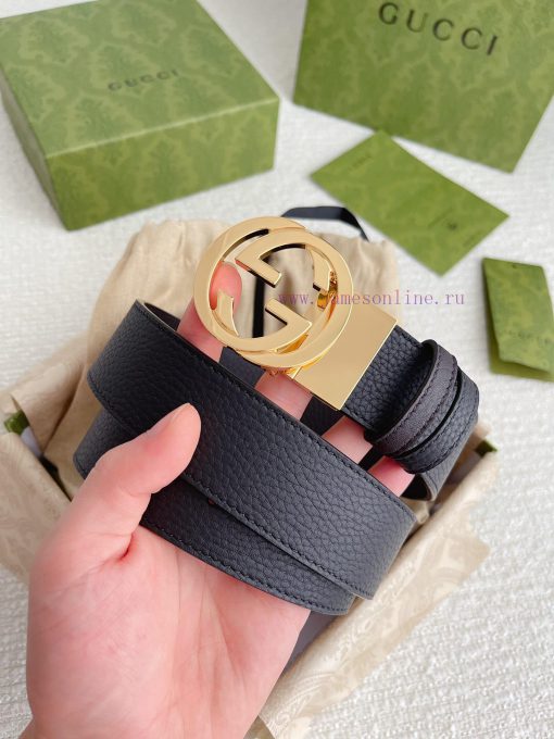 Comes with a complete gift box of 3.7cm quality double-sided cowhide, suitable for double-si 0hgt27j9
