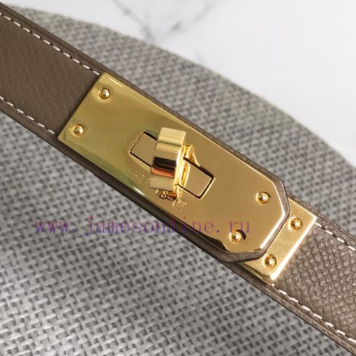 Herm è s Women's Belt with Small Leather Plated Palladium Buckle 1.8cm Width H069853CKR2 H B 7gsfirak - Image 4