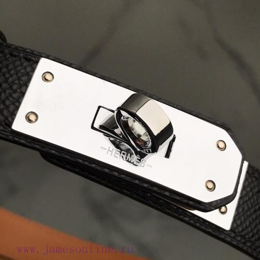 Herm è s Women's Belt with Small Leather Plated Palladium Buckle 1.8cm Width H069853CKR2 H B ly2ppp2l - Image 9