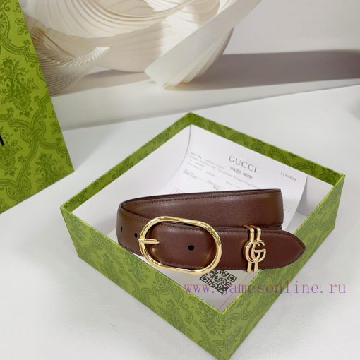 3.0cm Gucci belt, double-sided top layer cowhide, length. 758.80.85.90.95.100.105 euros, wit r01pyp03 - Image 5