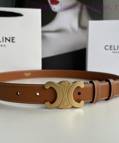 CELINE Triumphal Arch logo gold buckle trendy belt, the secret weapon for wearing a good fig 9glaogxm