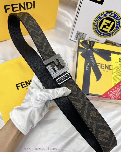 Belt FENDI Fendi ReproductionThe waistband is made of 100% top layer cowhide, ensuring a dou l8uygner - Image 8