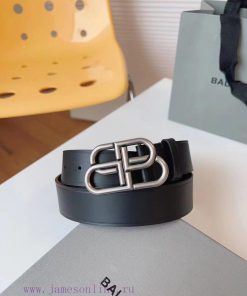 [Balenciaga] 3.8cm BB belt, available in multiple sizes to meet the needs of girls with diff hujmkxwe