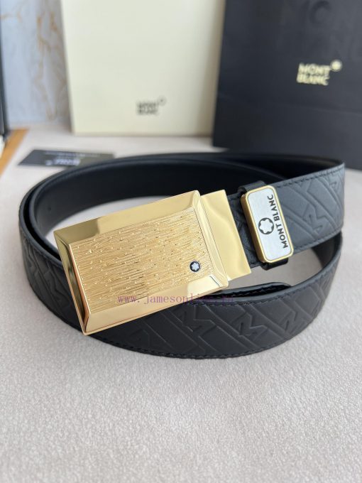 Montblanc Montblanc ️ Belt and beltBuckle, new original classic boutique patterned buckle, p xxrv8ke6