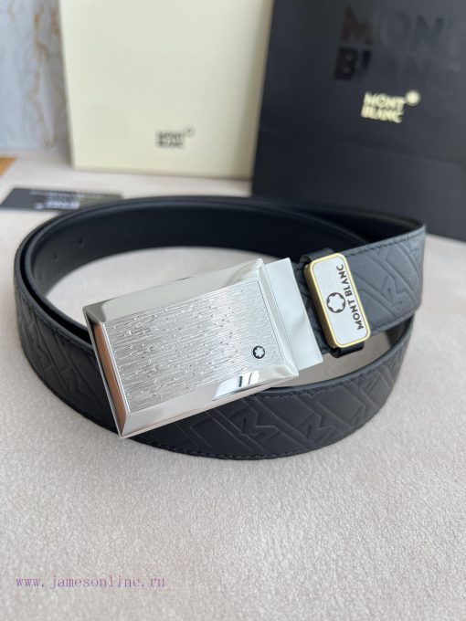 Montblanc Montblanc ️ Belt and beltBuckle, new original classic boutique patterned buckle, p 2l7ctfte - Image 2