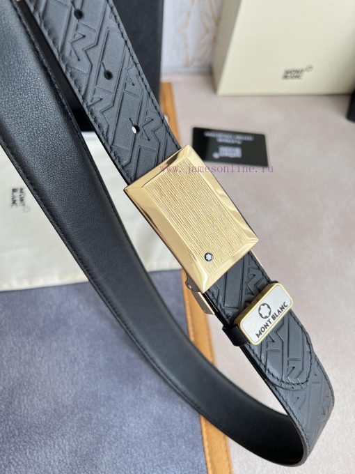 Montblanc Montblanc ️ Belt and beltBuckle, new original classic boutique patterned buckle, p xxrv8ke6 - Image 5