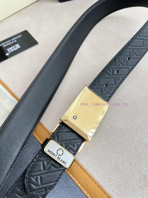 Montblanc Montblanc ️ Belt and beltBuckle, new original classic boutique patterned buckle, p xxrv8ke6 - Image 7
