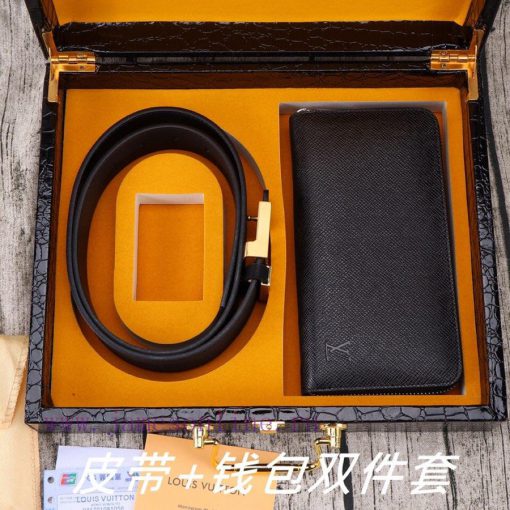 LV. Yilu Weideng Double Piece SetWooden box, belt+wallet, two-piece setGrade: Imported 100% 82q2x6ub - Image 2