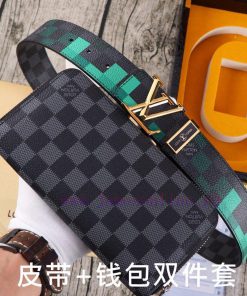 LV. Yilu Weideng Double Piece SetWooden box, belt+wallet, two-piece setGrade: Italian import aq0ulrfq