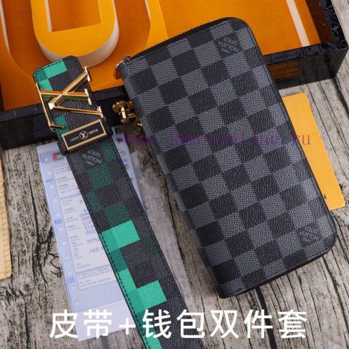 LV. Yilu Weideng Double Piece SetWooden box, belt+wallet, two-piece setGrade: Italian import aq0ulrfq - Image 6