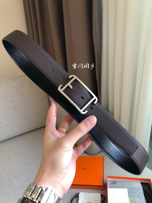 Hermes official website synchronization - SOCIETY 32 REVERSIBLE BELT with palladium plated m akdfrhs8 - Image 3