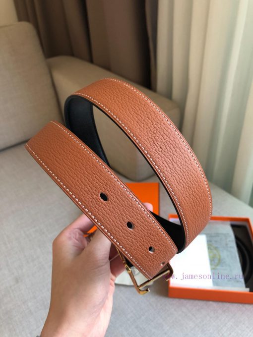 Hermes official website synchronization - SOCIETY 32 REVERSIBLE BELT with palladium plated m 0rhric2c - Image 8
