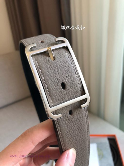 Hermes official website synchronization - SOCIETY 32 REVERSIBLE BELT with palladium plated m 05zxxp51 - Image 4