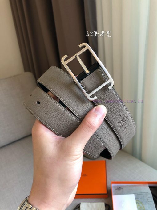 Hermes official website synchronization - SOCIETY 32 REVERSIBLE BELT with palladium plated m 05zxxp51 - Image 5