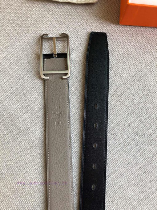 Hermes official website synchronization - SOCIETY 32 REVERSIBLE BELT with palladium plated m 05zxxp51 - Image 8