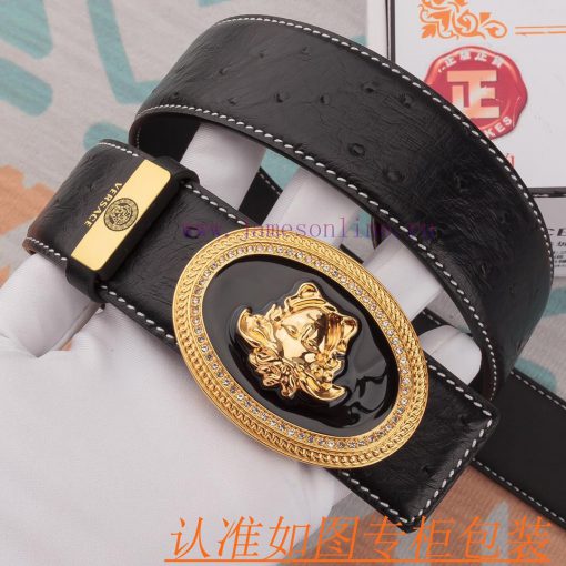 Versace Belt ️ BeltMaterial: 100% top layer cowhide belt, ensuring genuine leather belt, fin 8atz5l1o - Image 4