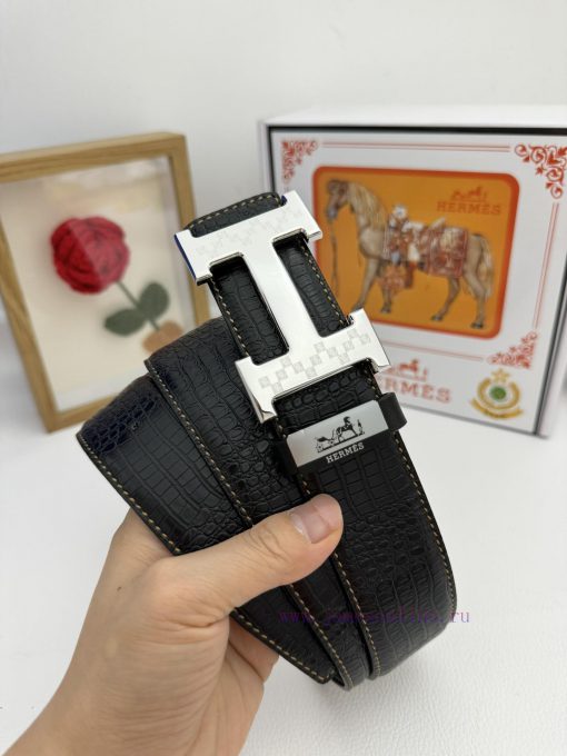 Hermes Hermès  Material: Leather Belt with 100% Head Layer. The leather belt is guaranteed t l01gd40a - Image 4