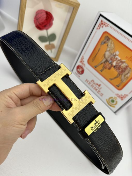 Hermes Hermès  Material: Leather Belt with 100% Head Layer. The leather belt is guaranteed t l01gd40a - Image 5