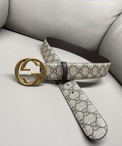 Gucci GUCCIThe complete set of 4.0cm GG 2024 new Supreme canvas is a representative fabric, iwf5vn38