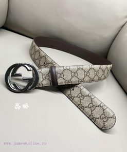 Gucci GUCCIThe complete set of 4.0cm GG 2024 new Supreme canvas is a representative fabric, uvg6da5h
