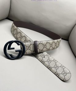 Gucci GUCCIThe complete set of 4.0cm GG 2024 new Supreme canvas is a representative fabric, zkg330qt