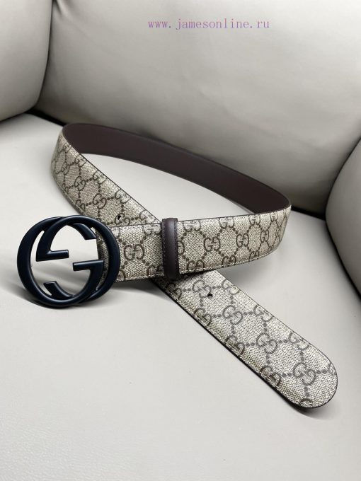 Gucci GUCCIThe complete set of 4.0cm GG 2024 new Supreme canvas is a representative fabric, zkg330qt