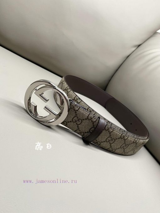 Gucci GUCCIThe complete set of 4.0cm GG 2024 new Supreme canvas is a representative fabric, c3m2dfji - Image 4