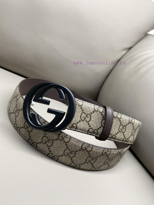 Gucci GUCCIThe complete set of 4.0cm GG 2024 new Supreme canvas is a representative fabric, zkg330qt - Image 4