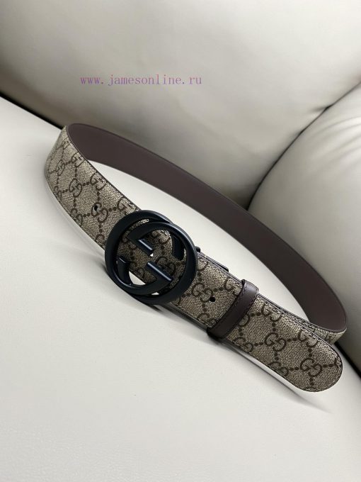 Gucci GUCCIThe complete set of 4.0cm GG 2024 new Supreme canvas is a representative fabric, zkg330qt - Image 6
