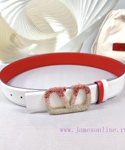 4.0cm Valentino new belt, double-sided top layer cowhide material, length 75.80.85.90.95.100 upc9iugt