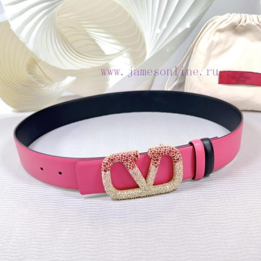 4.0cm Valentino new belt, double-sided top layer cowhide material, length 75.80.85.90.95.100 lu9wpbic - Image 2
