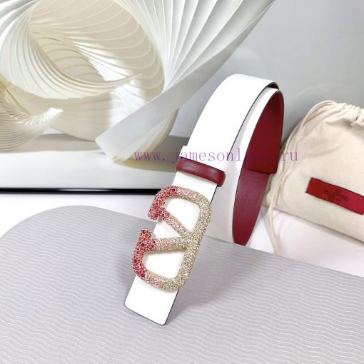 4.0cm Valentino new belt, double-sided top layer cowhide material, length 75.80.85.90.95.100 ms5xk4p8 - Image 3