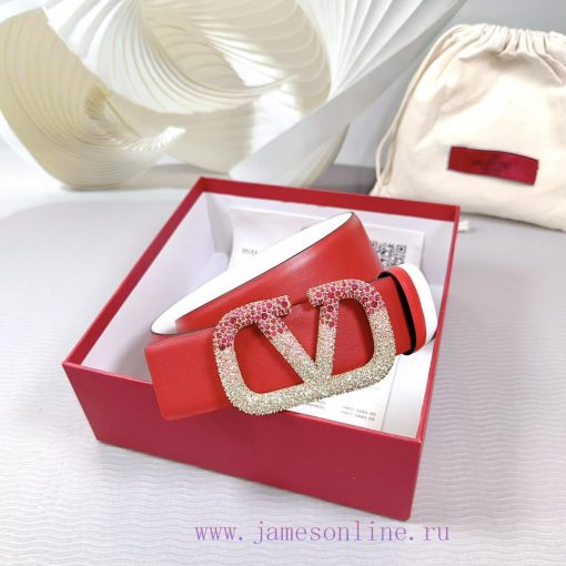 4.0cm Valentino new belt, double-sided top layer cowhide material, length 75.80.85.90.95.100 upc9iugt - Image 6