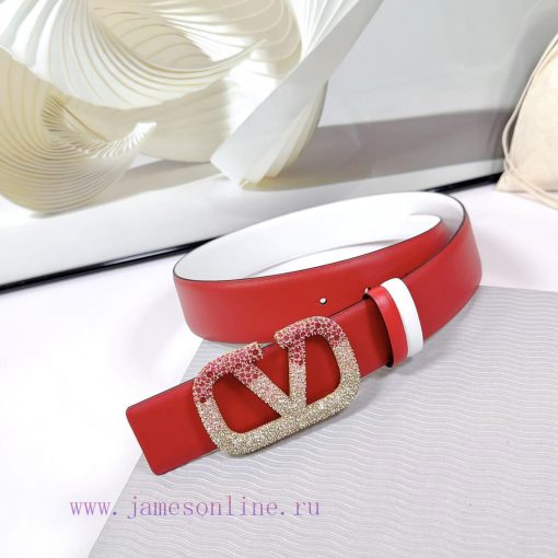 4.0cm Valentino new belt, double-sided top layer cowhide material, length 75.80.85.90.95.100 upc9iugt - Image 7
